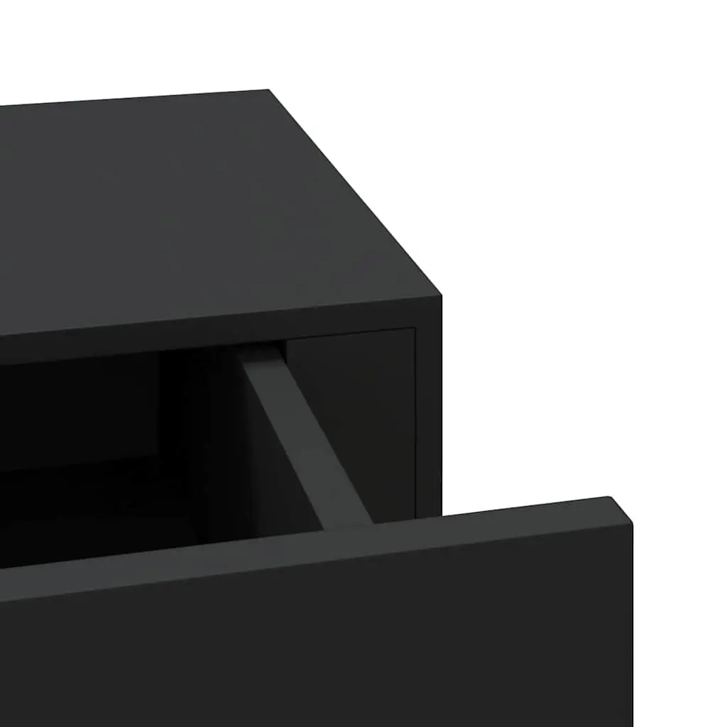 Black Floating Drawer Shelf for Wall Storage 40x23.5x10cm