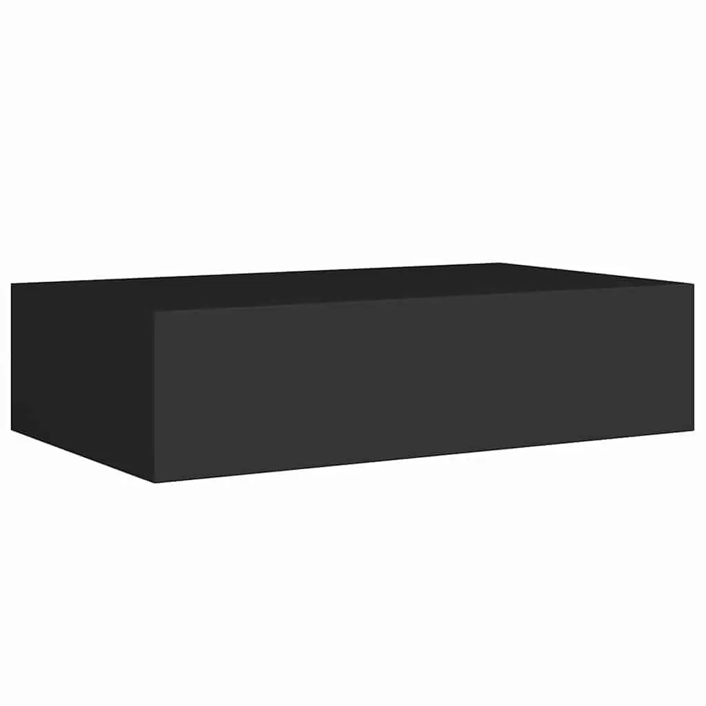 Black Floating Drawer Shelves for Home Decor