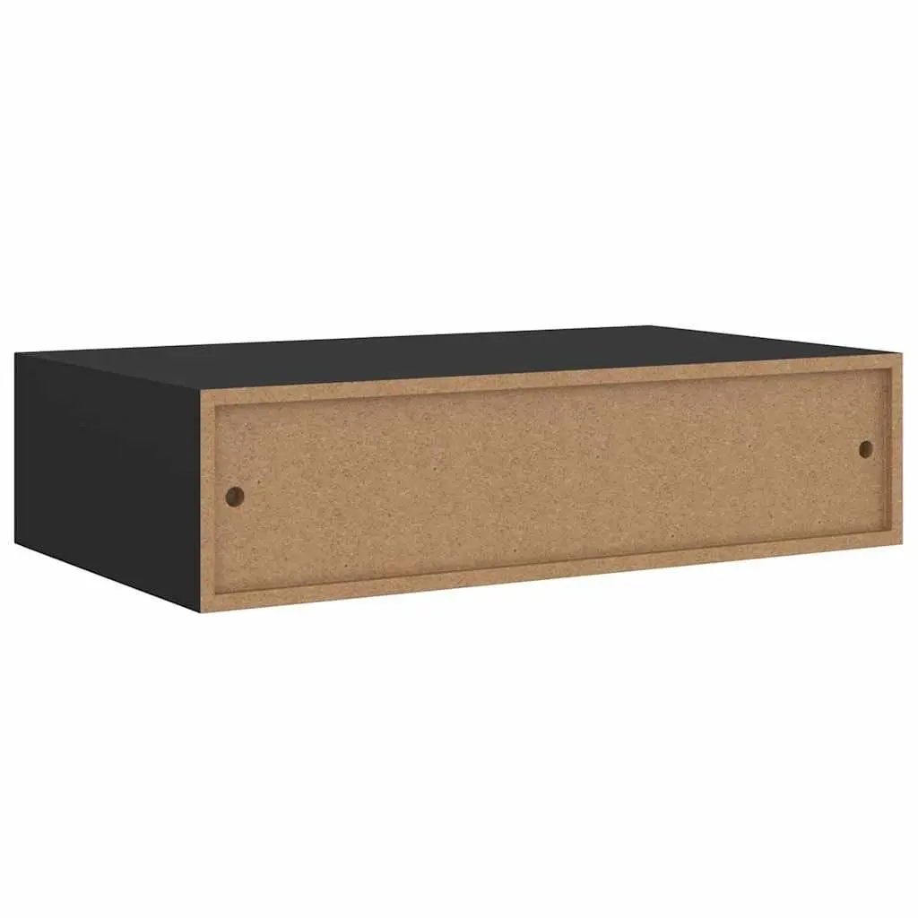 Black Floating Drawer Shelves for Home Decor