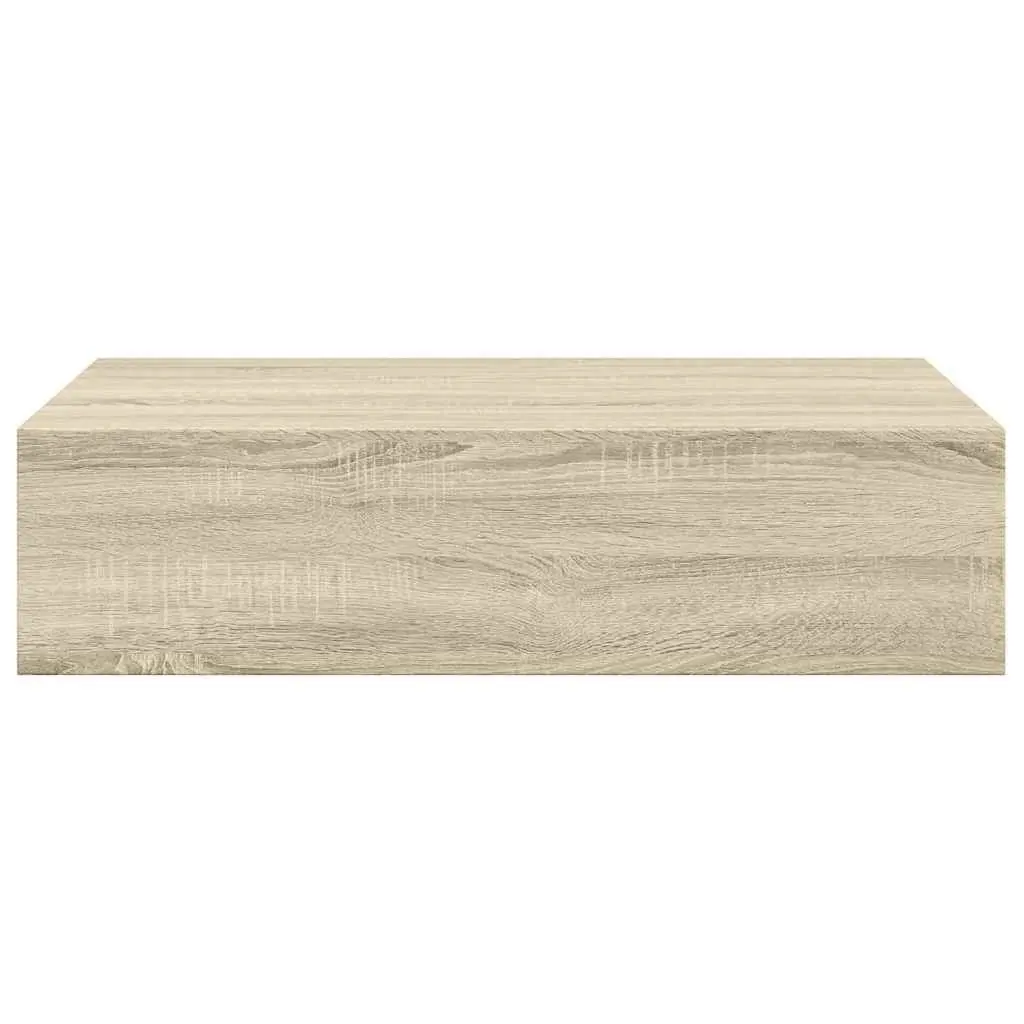 Oak MDF Floating Drawer Shelf for Organized Storage