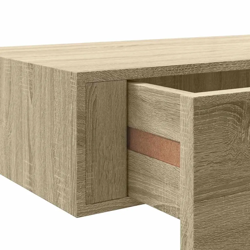 Oak MDF Floating Drawer Shelf for Organized Storage