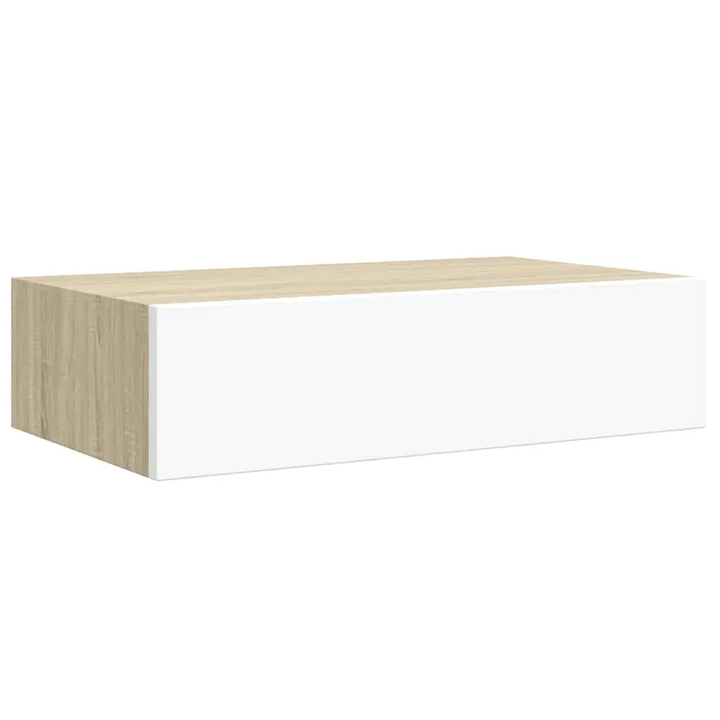 Wall-mounted Drawer Shelf MDF Floating Storage Bedroom Living Room Decor