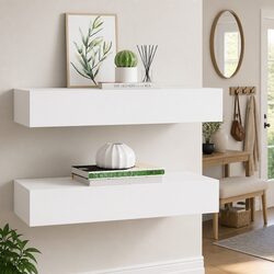Quality White Floating Drawer Shelves for Stylish Storage