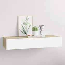 Sturdy Wall-Mounted Drawer Shelf with Floating Design