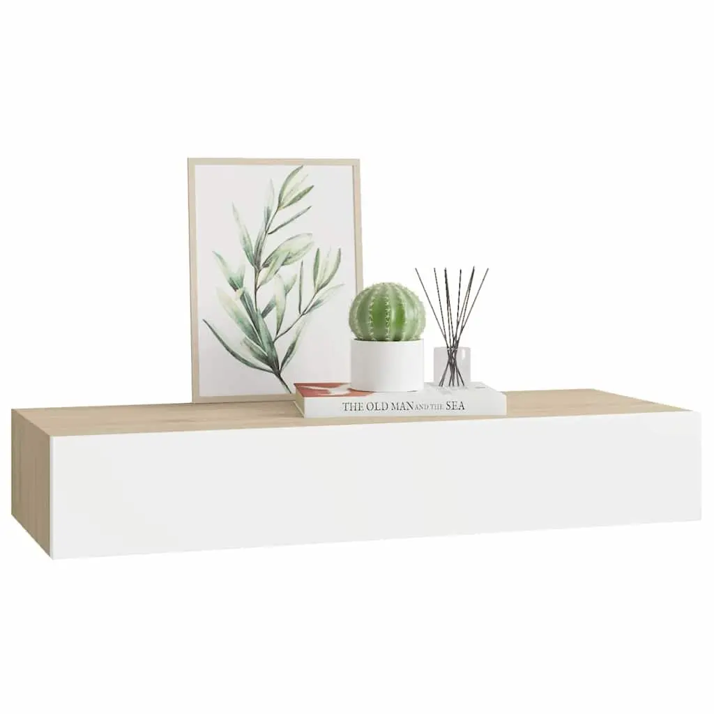 Wall-mounted Shelf MDF Oak Brown 60x23.5x10cm