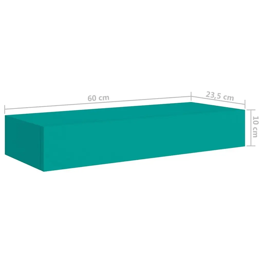 Blue Wall-mounted Drawer Shelf for Storage