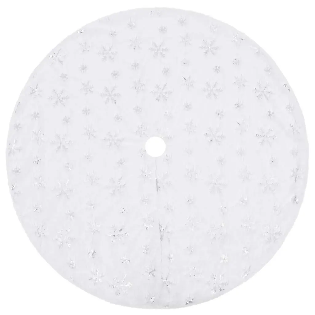 White Faux Fur Christmas Tree Skirt 90cm