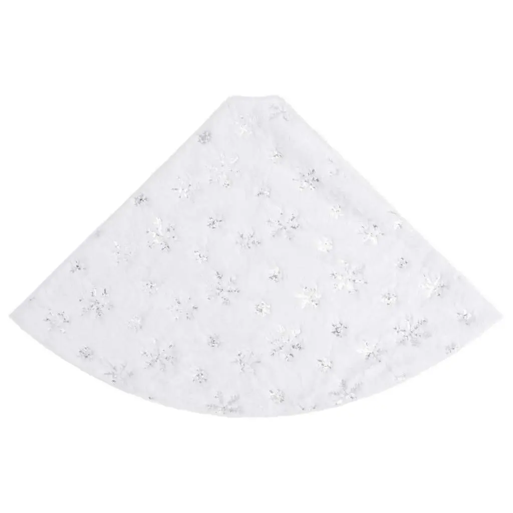 White Faux Fur Christmas Tree Skirt 90cm
