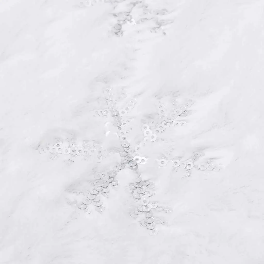 White Faux Fur Christmas Tree Skirt 90cm