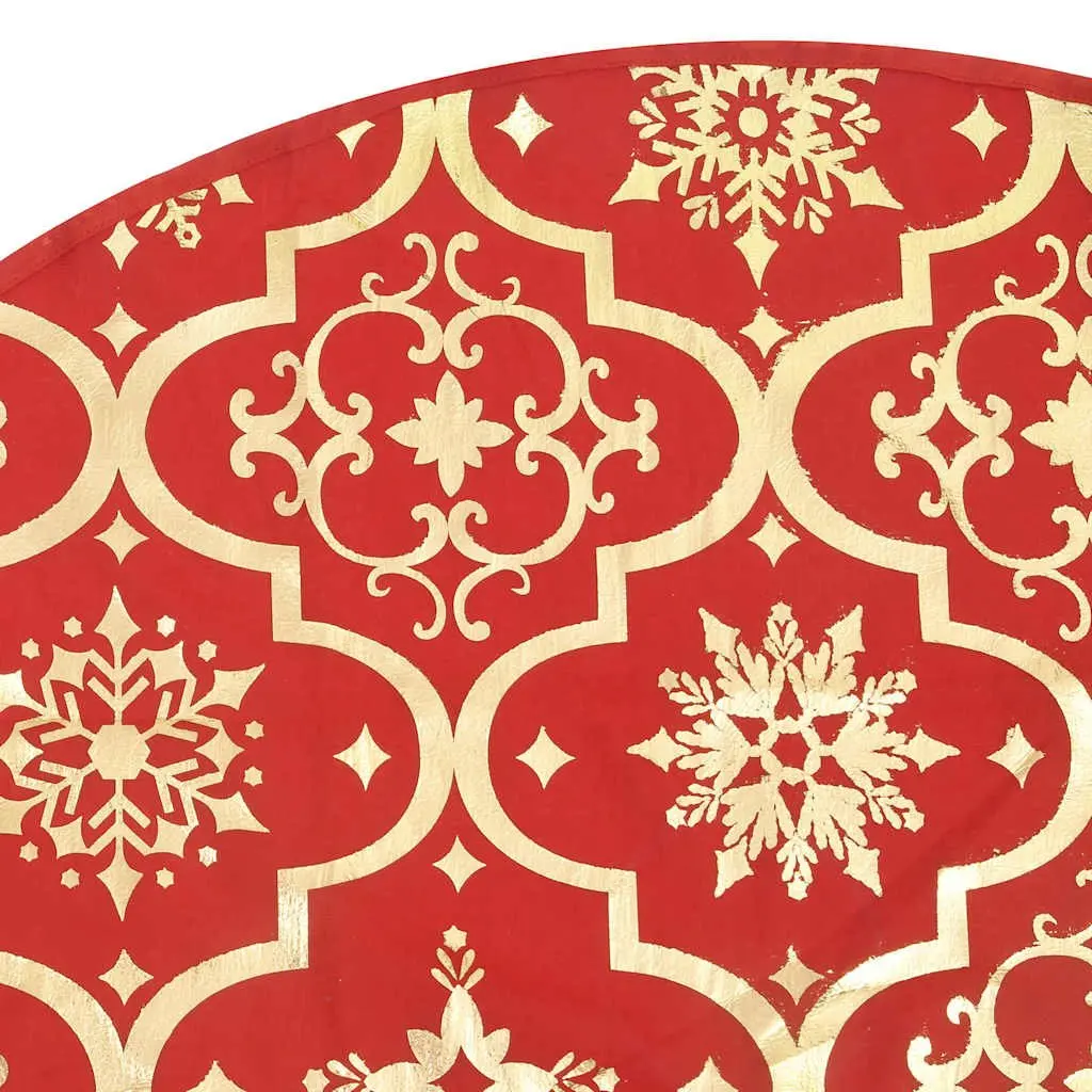 Christmas Tree Skirt Fabric 122cm Red with Matching Sock