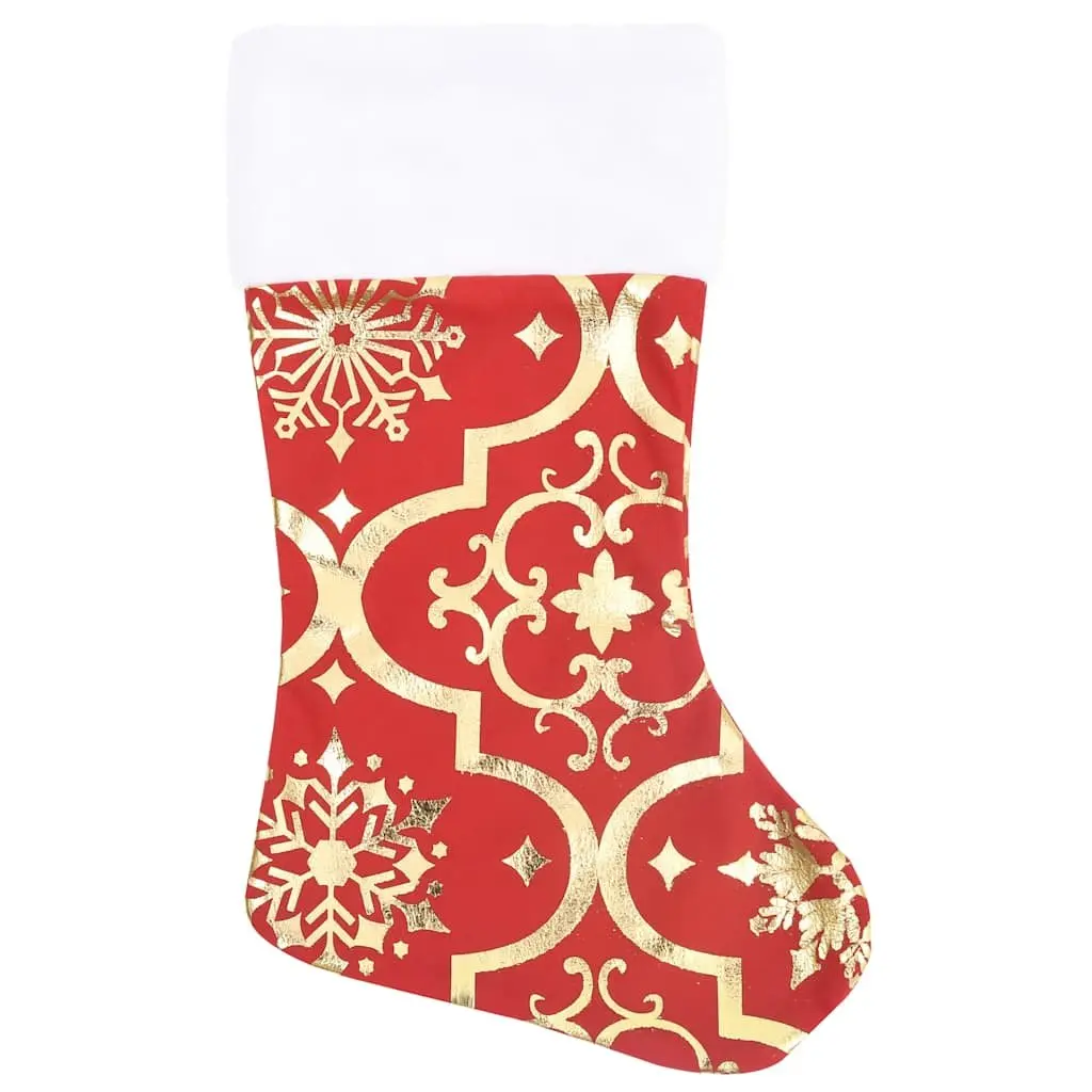 Christmas Tree Skirt Red Snow Pattern 150cm with Matching Sock