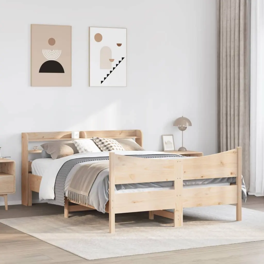 Bed Frame with Storage Headboard 150x200 cm