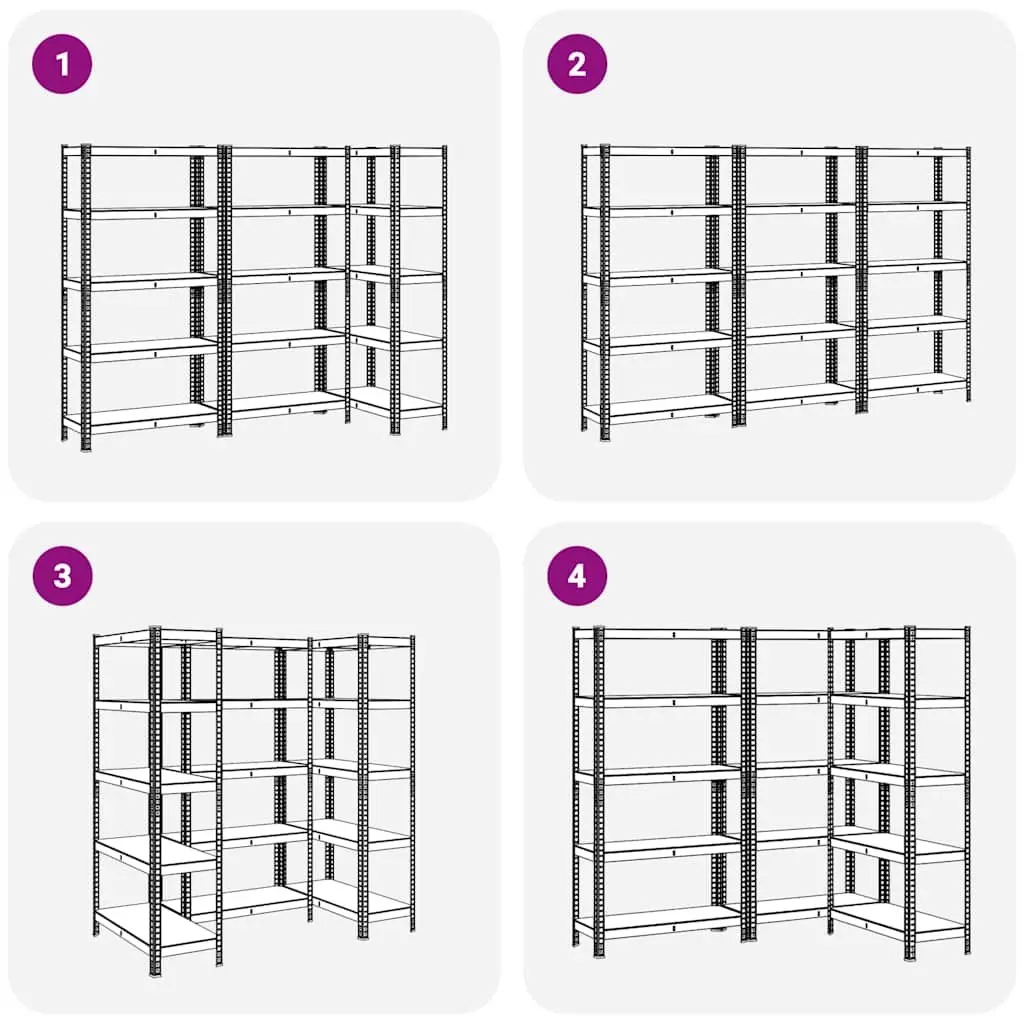 5-Layer Storage Shelving with Steel Frame