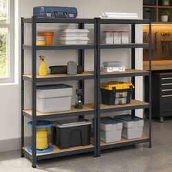 5-Layer Industrial Shelving Unit with Heavy-Duty Steel