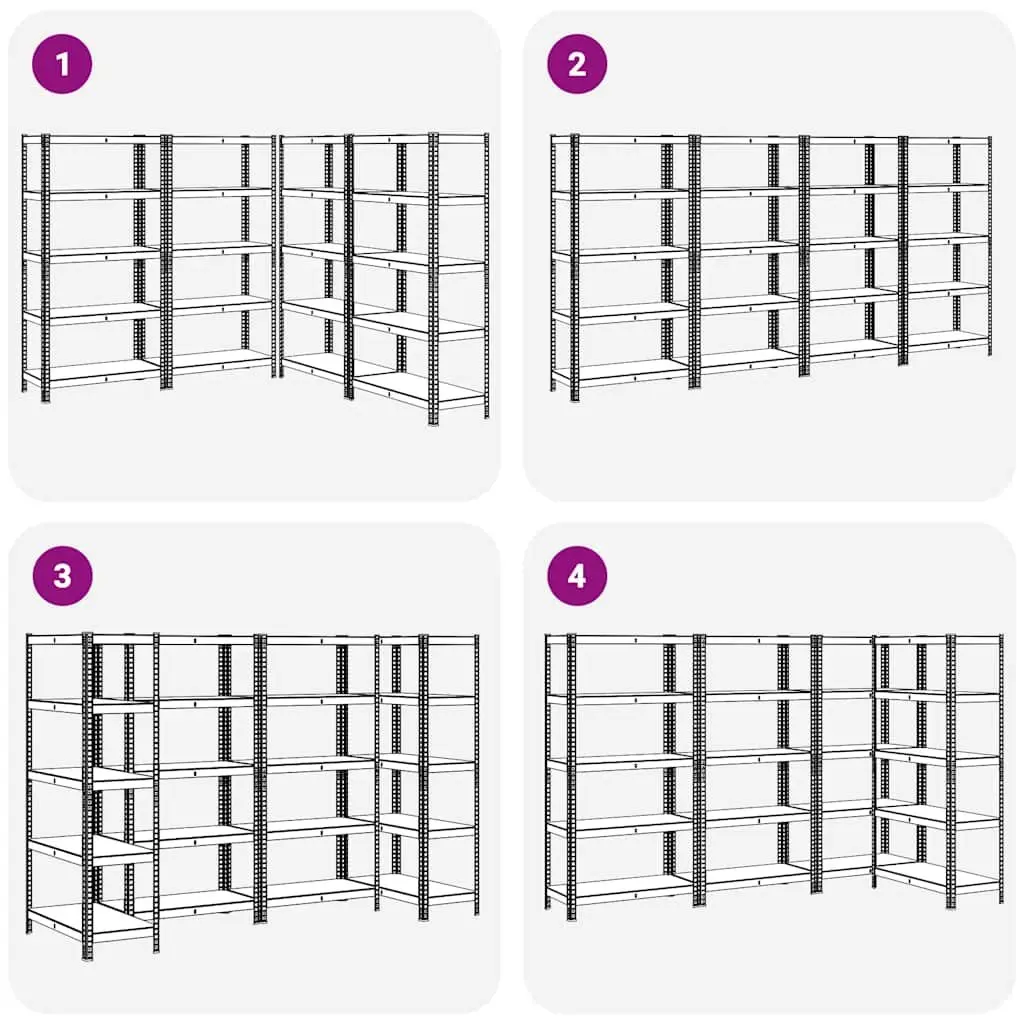 5-Layer Steel Frame Industrial Shelving Unit