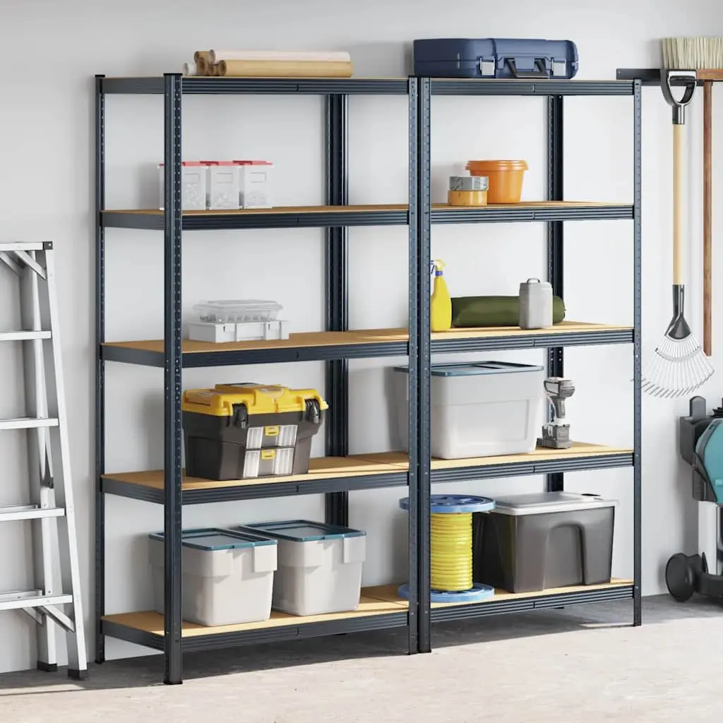 5-Layer Industrial Storage Shelves with Steel Frame