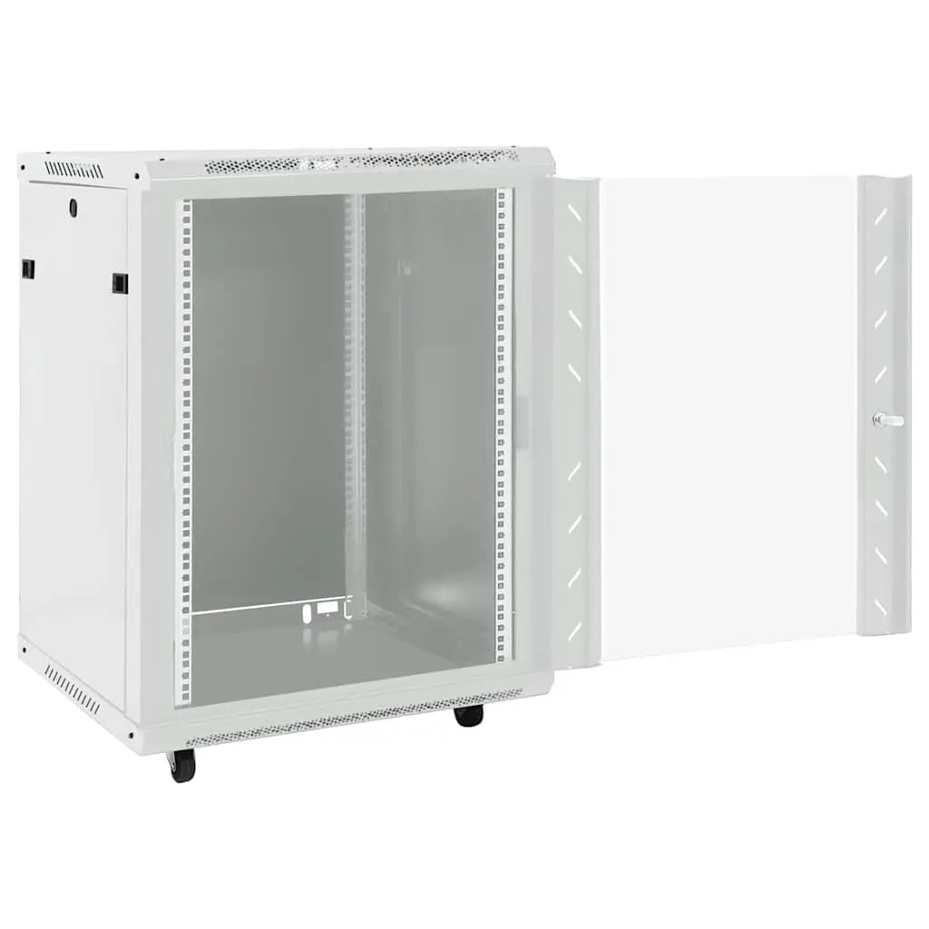 Network Cabinet Cold-Rolled Steel 15U 19 Inch Rack Mount Grey 60x45x86cm