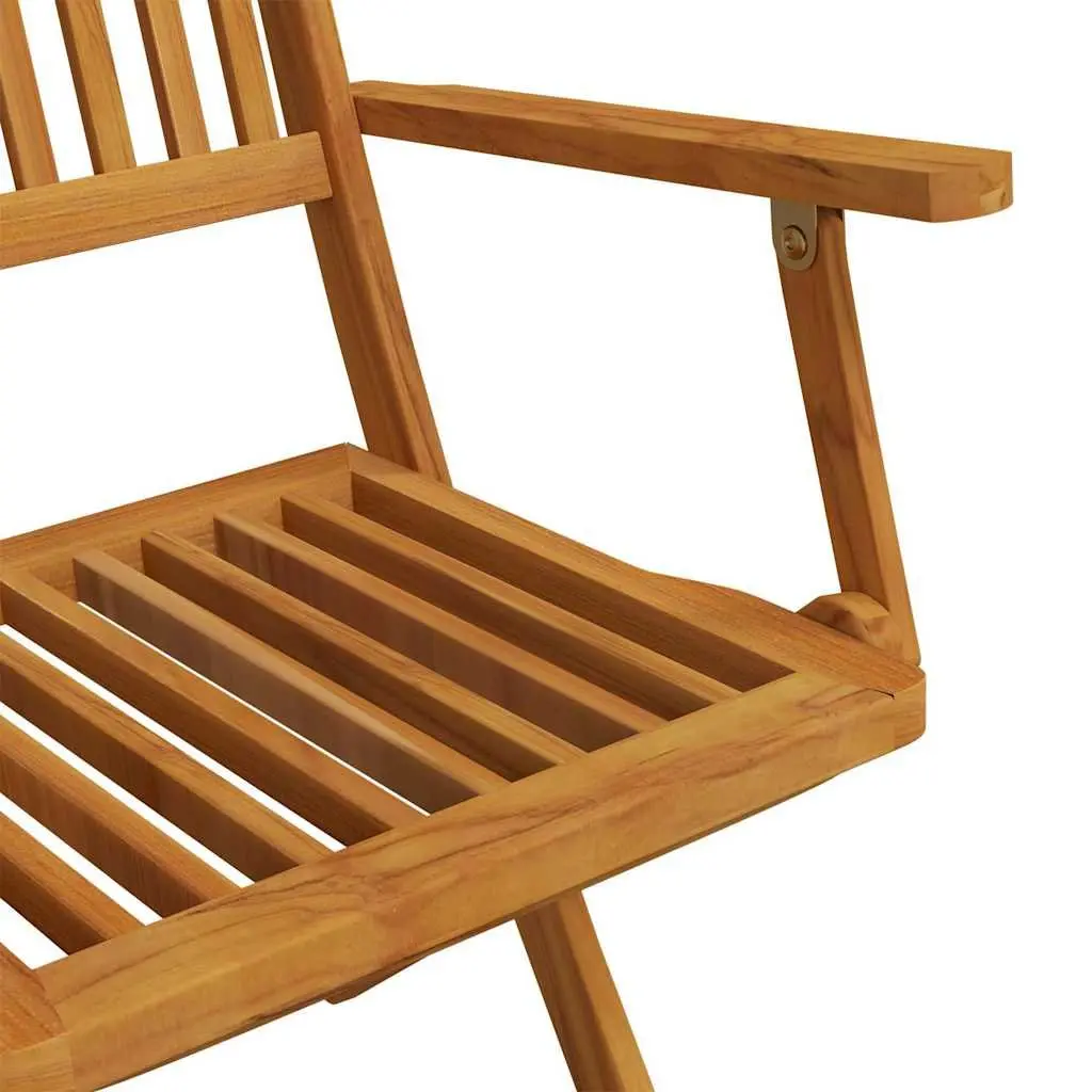 5 Piece Outdoor Dining Set Eucalyptus Wood Brown Foldable