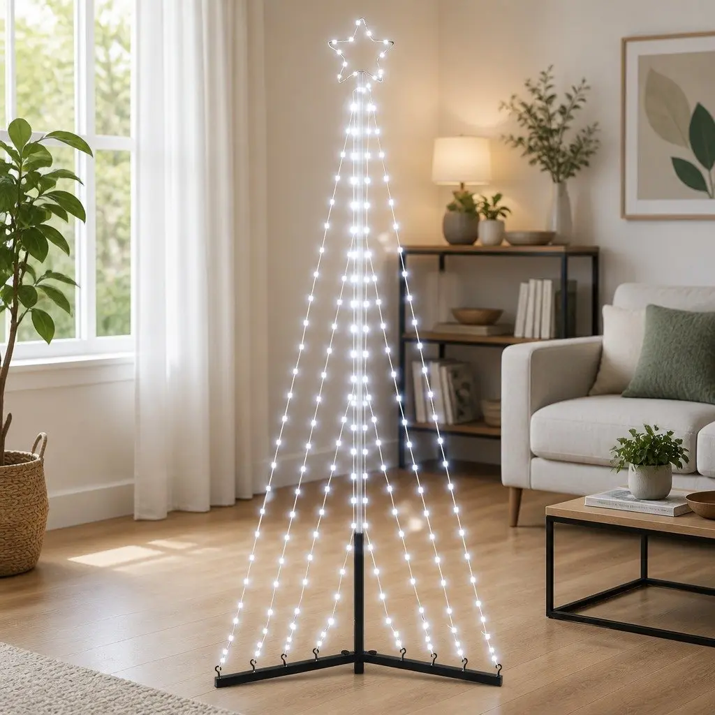 LED Christmas Tree 182cm with 339 Cold White Lights