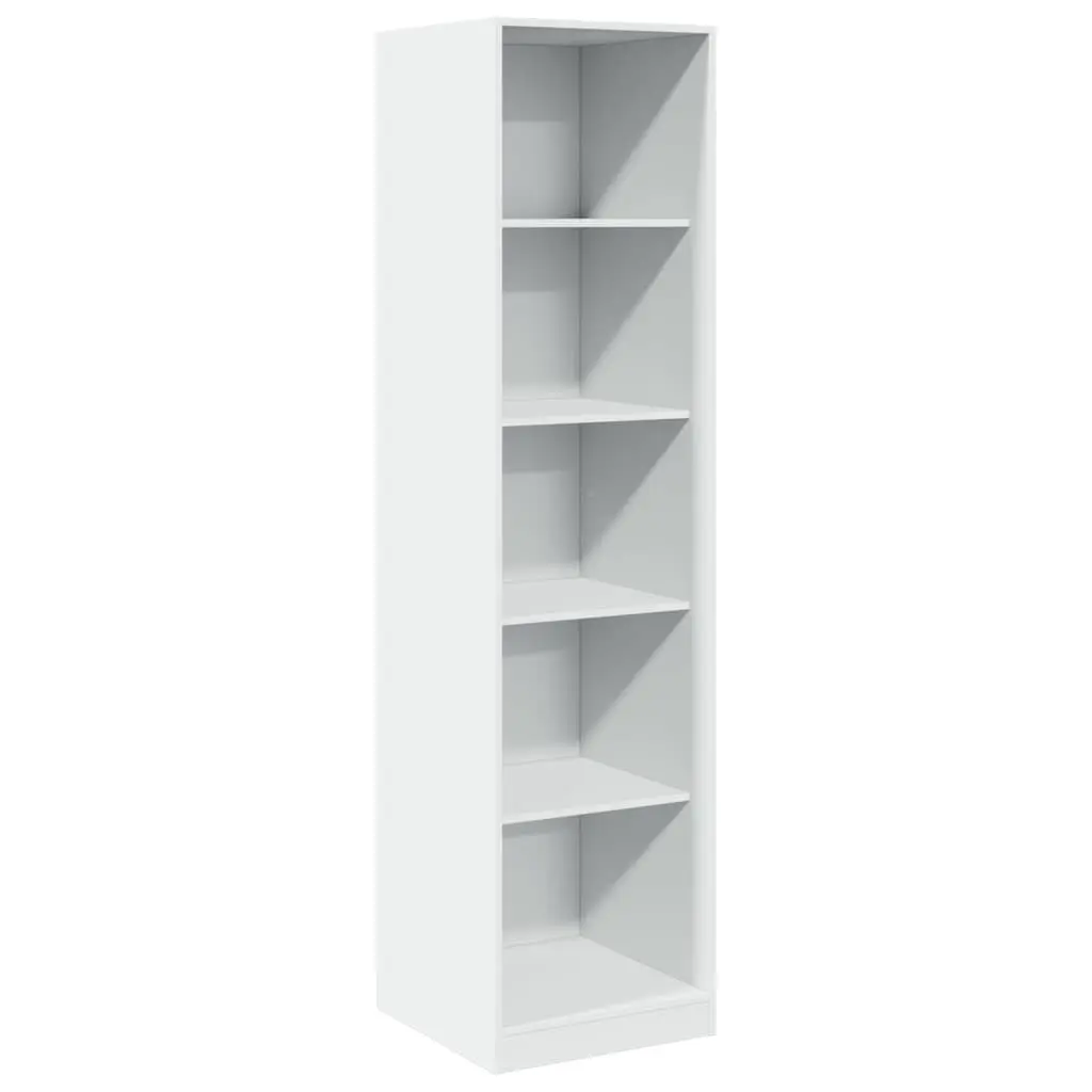 White Storage Cabinet with 5 Compartments