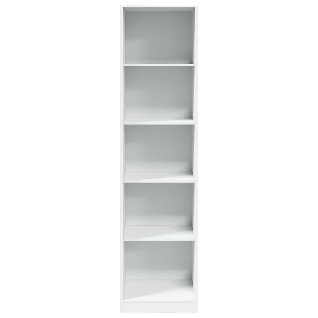 White Storage Cabinet with 5 Compartments