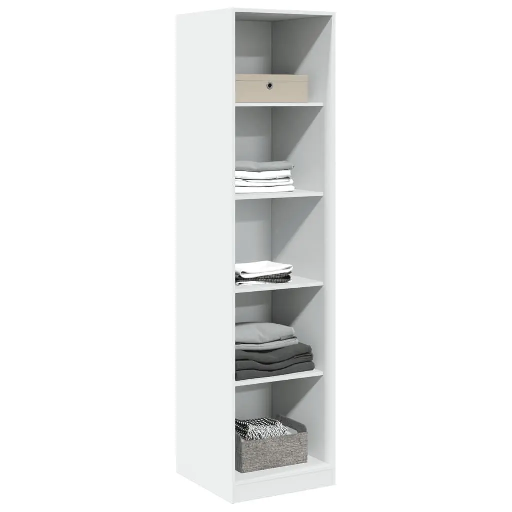 White Storage Cabinet with 5 Compartments