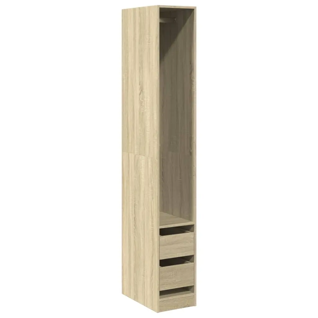 Wardrobe Cupboard Engineered Wood Compact 30x50x200cm Brown