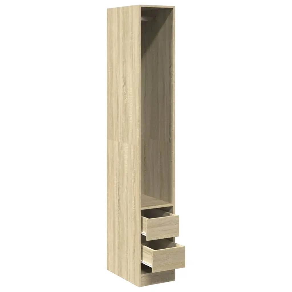 Wardrobe Cupboard Engineered Wood Compact 30x50x200cm Brown