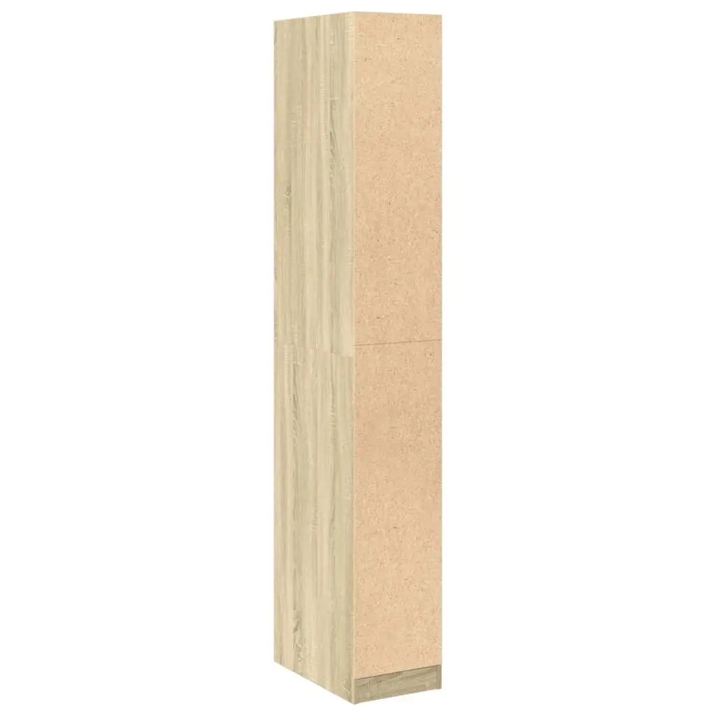 Wardrobe Cupboard Engineered Wood Compact 30x50x200cm Brown