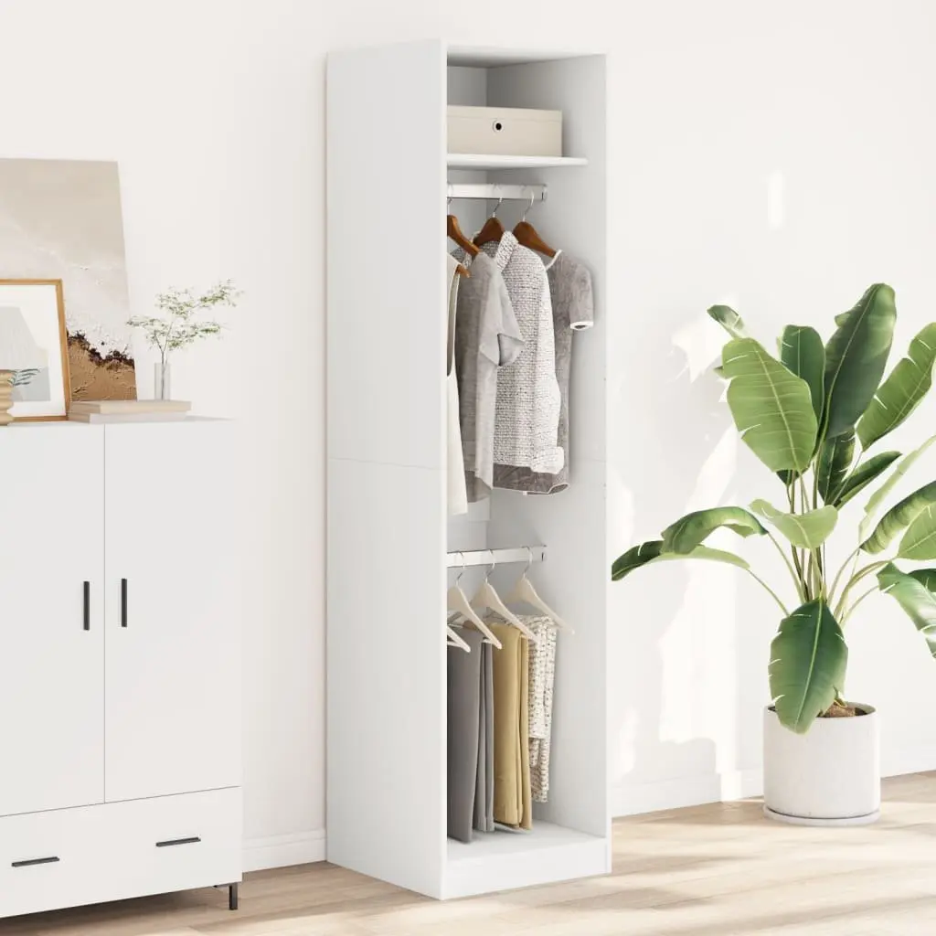 White Wardrobe Cupboard for Storage 50x50x200 cm