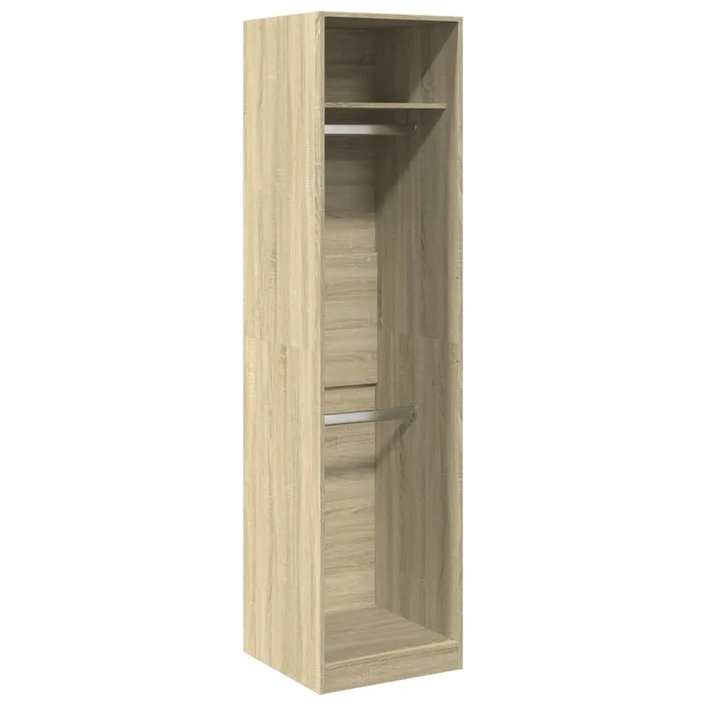 Brown Engineered Wood Wardrobe Cupboard 50x50x200cm
