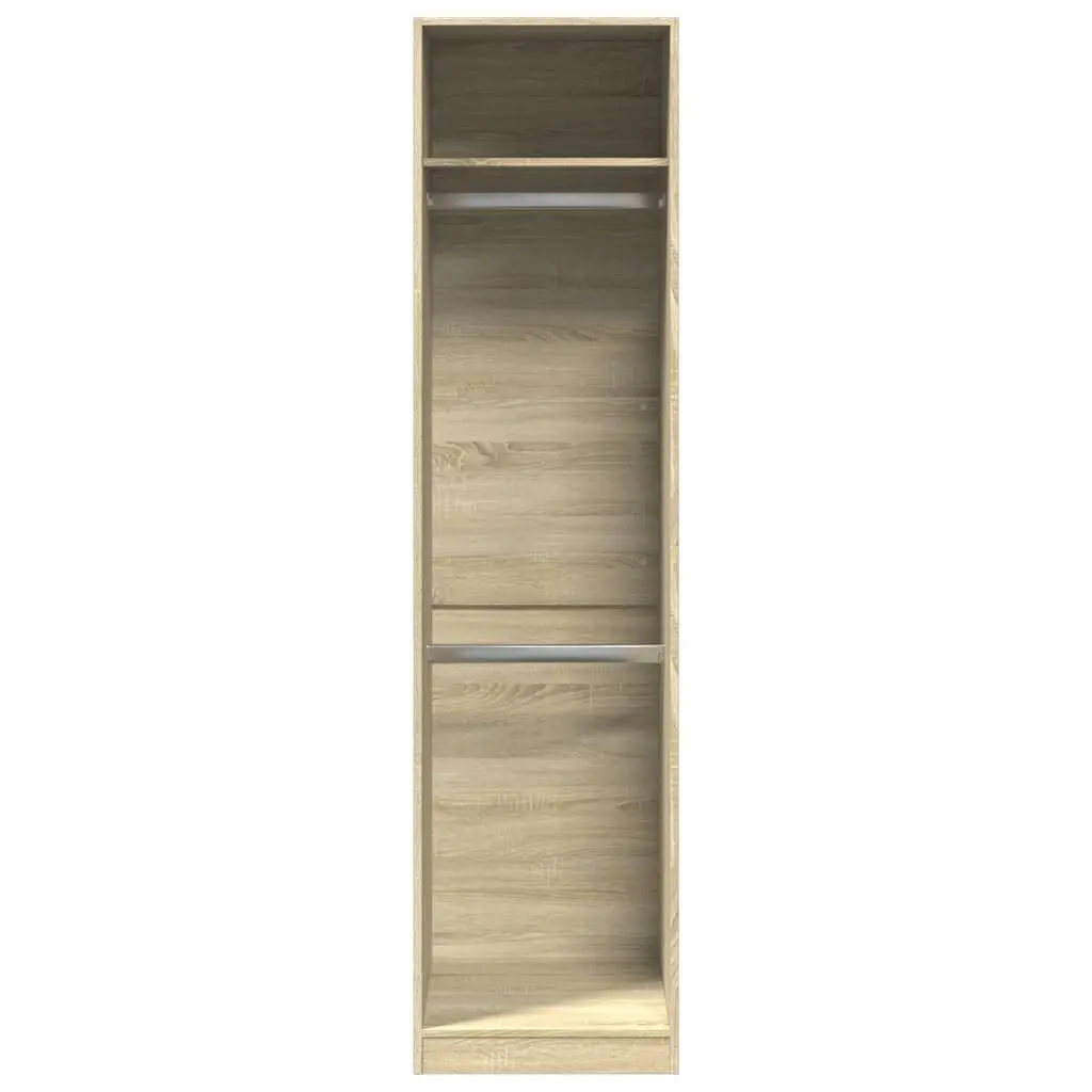 Brown Engineered Wood Wardrobe Cupboard 50x50x200cm