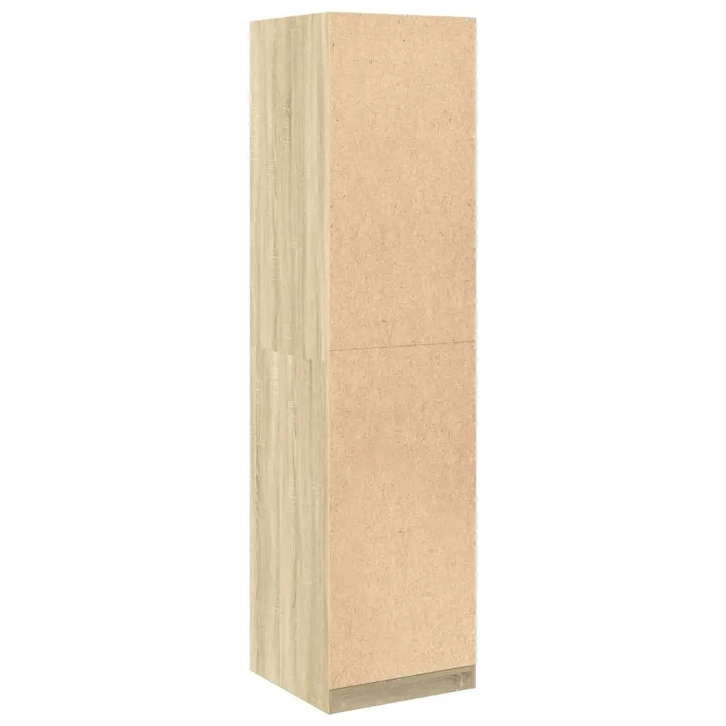 Brown Engineered Wood Wardrobe Cupboard 50x50x200cm