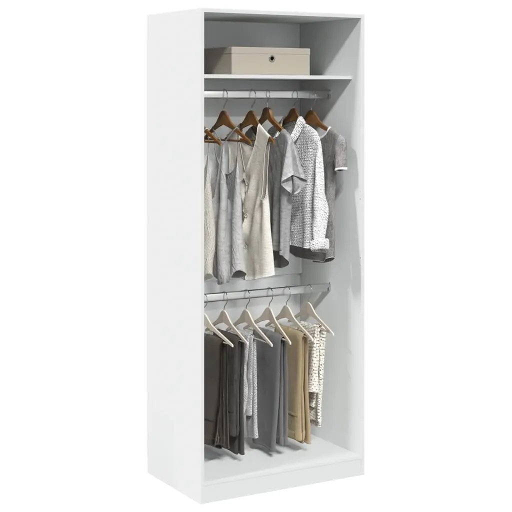 Wardrobe Engineered Wood 80x50x200 cm White