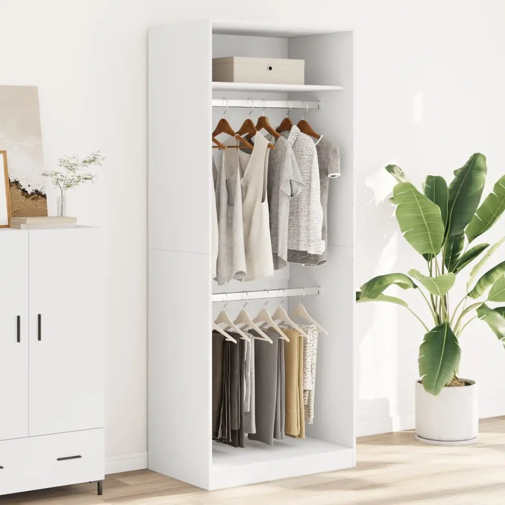 Wardrobe Engineered Wood 80x50x200 cm White