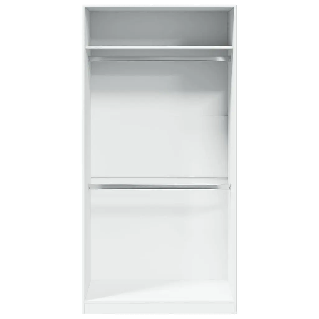 Engineered Wood White Wardrobe Cupboard 100x50x200cm