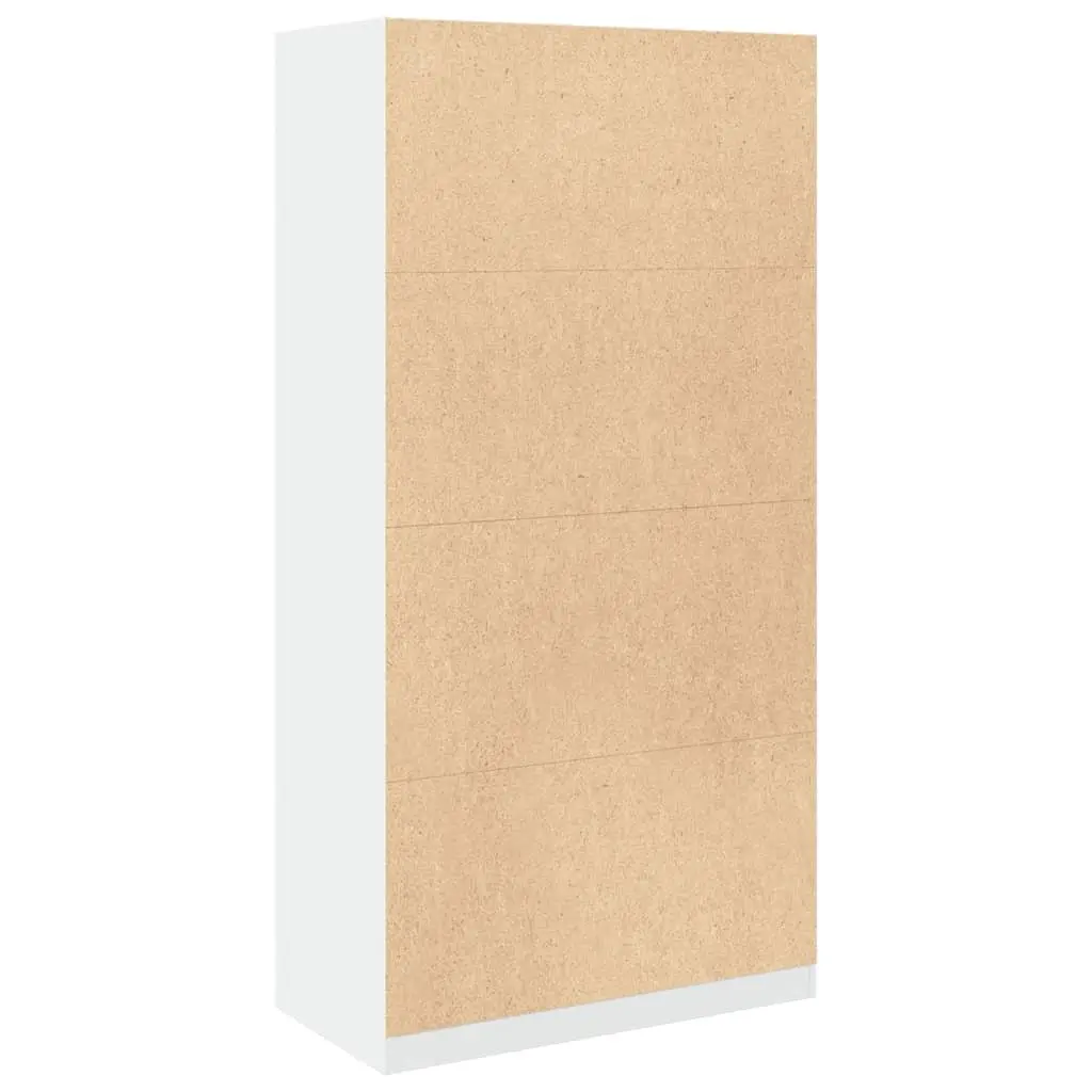 Engineered Wood White Wardrobe Cupboard 100x50x200cm