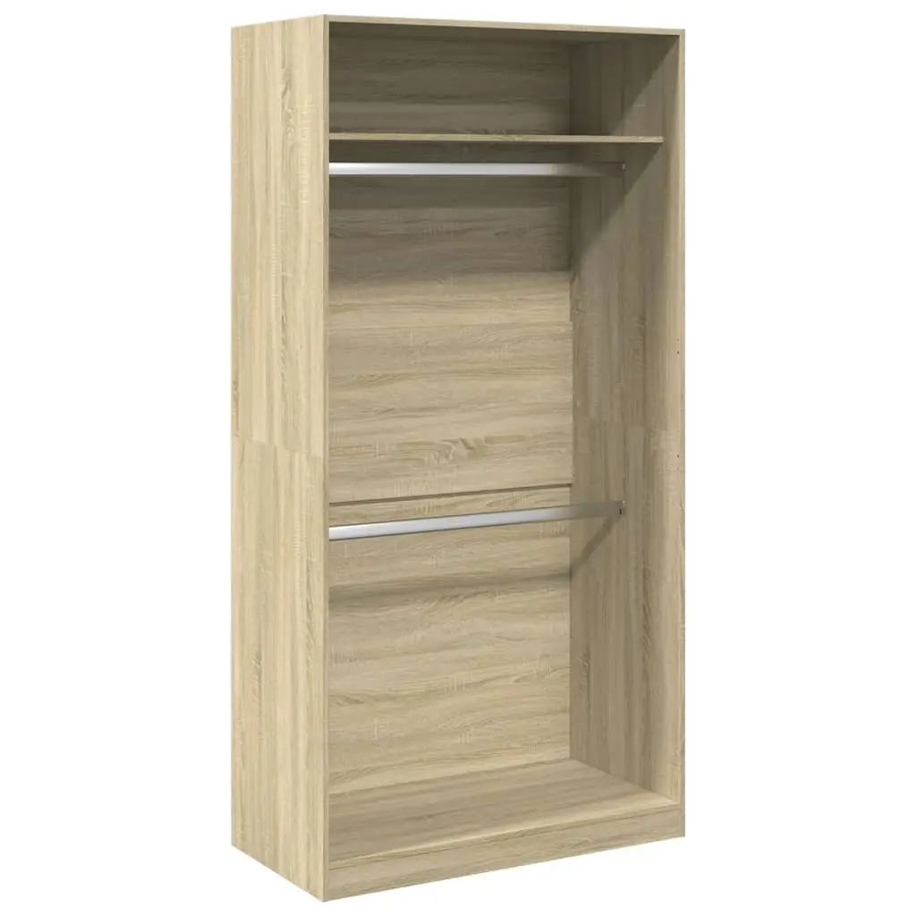 Wardrobe Cupboard 100x50x200cm with 2 Compartments