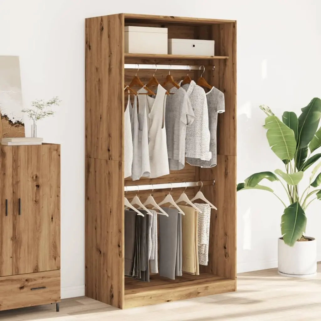 Brown Wardrobe Cupboard 100x50x200cm