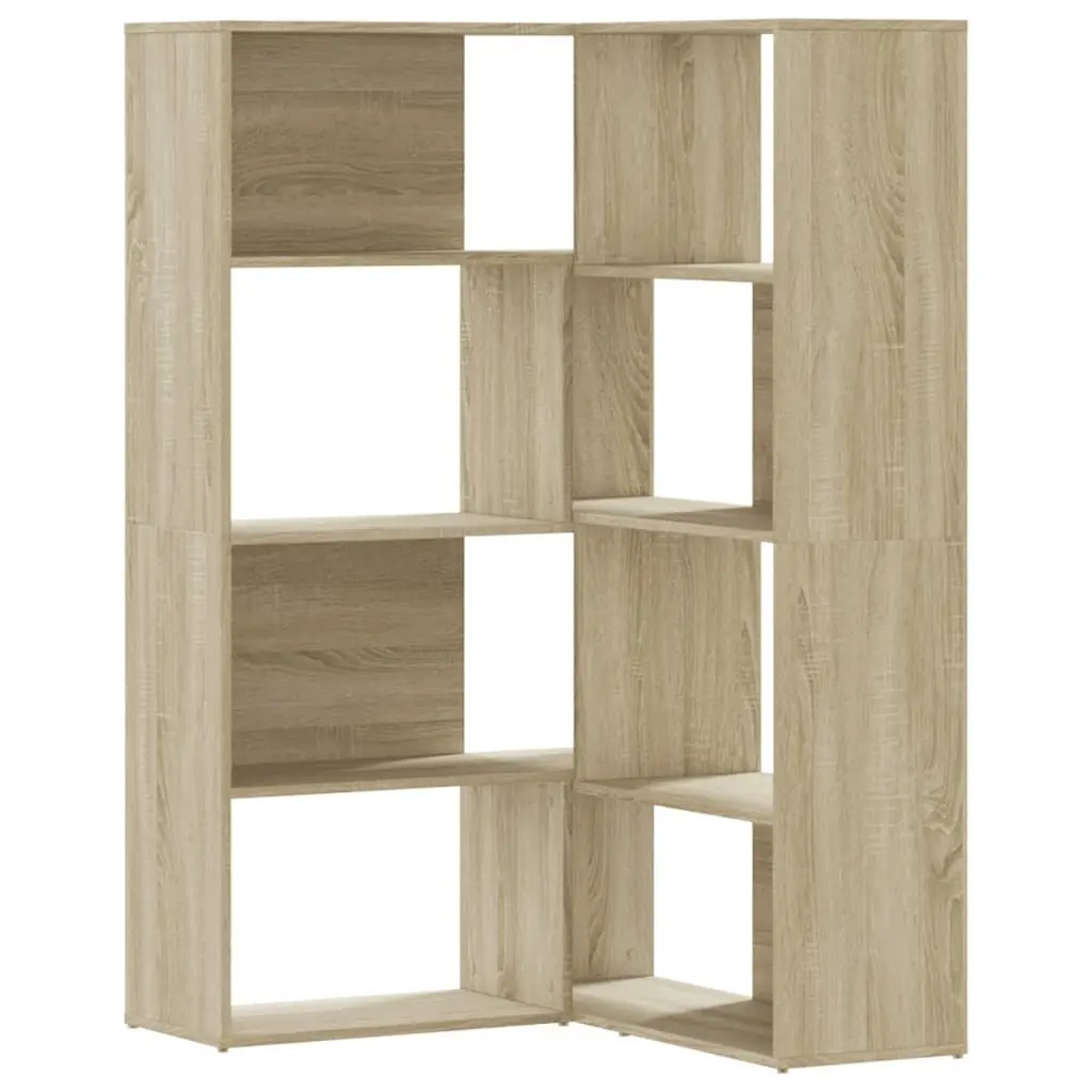4-Tier Corner Bookcase in Sonoma Oak