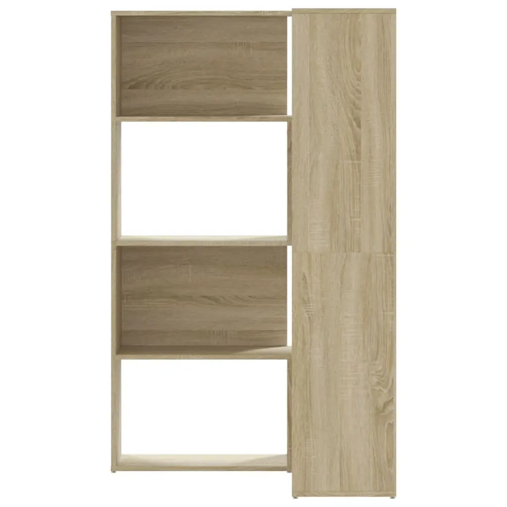 4-Tier Corner Bookcase in Sonoma Oak