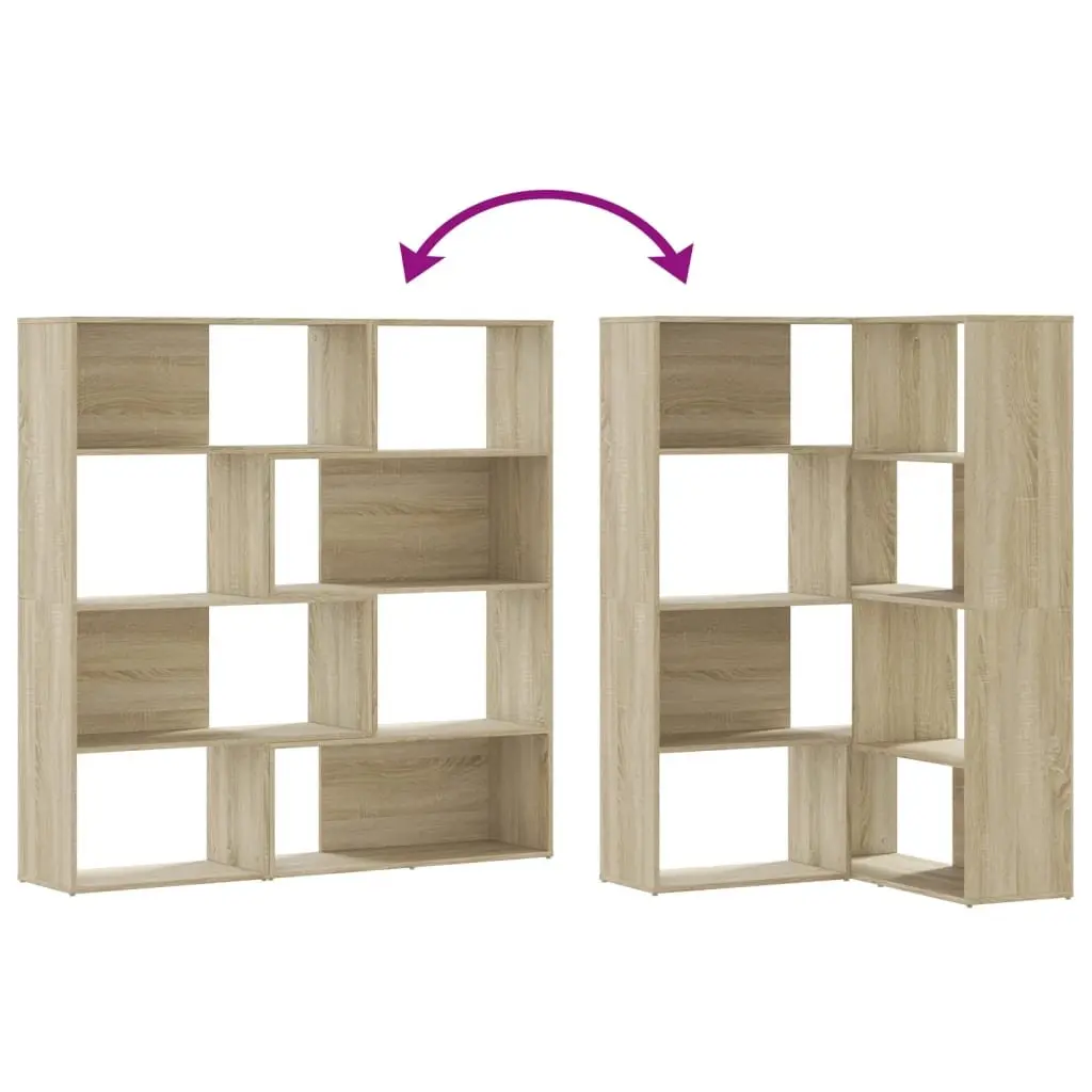 4-Tier Corner Bookcase in Sonoma Oak