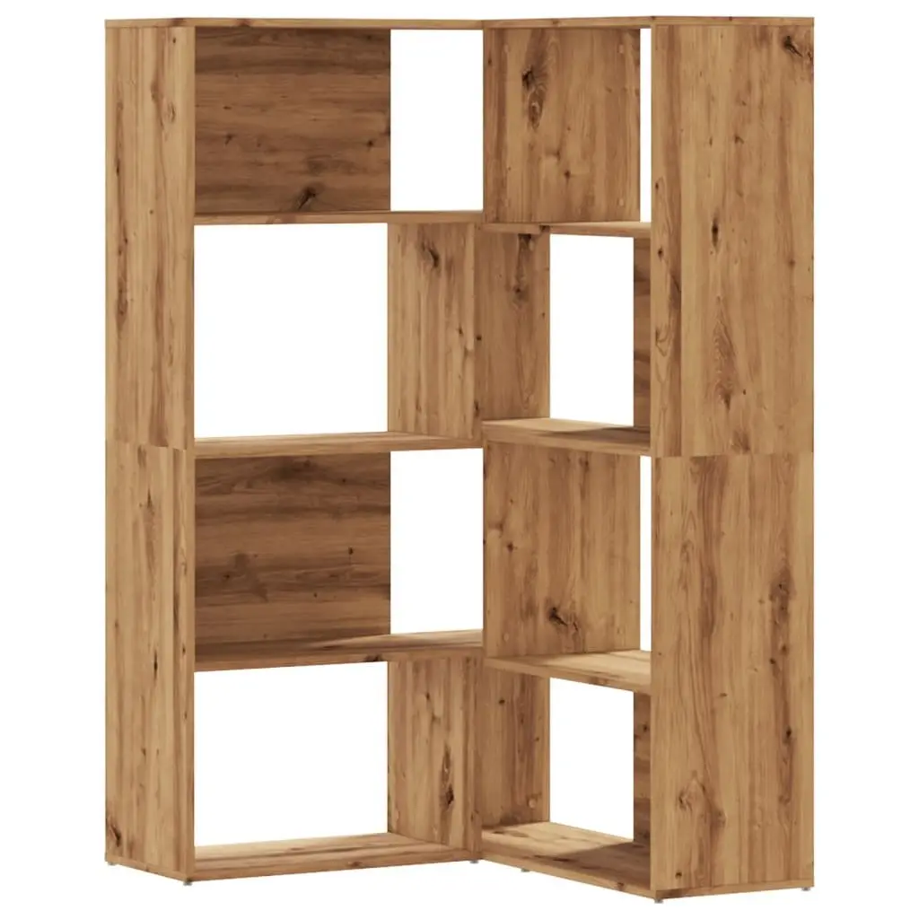 4-Tier Corner Bookcase in Brown