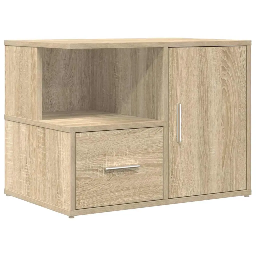 Brown Engineered Wood Corner Cabinet for Storage and Display