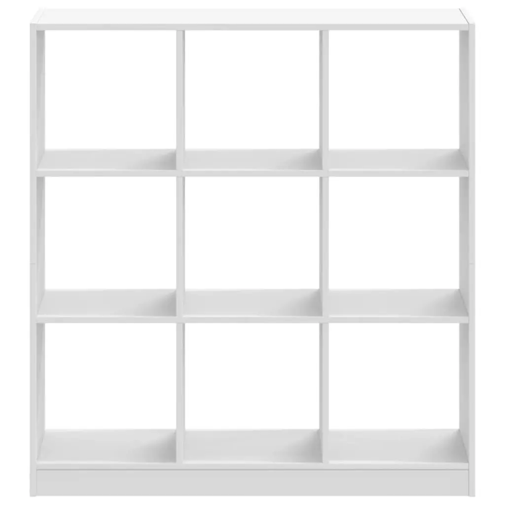 White Bookcase with 9 Compartments