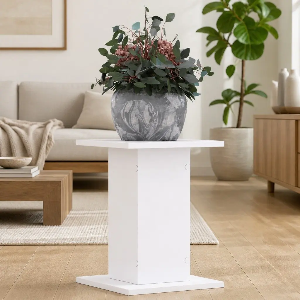 Plant Stands Engineered Wood 30x30x40 cm White 2 Piece