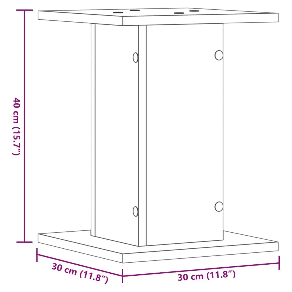 Plant Stands Engineered Wood 30x30x40 cm White 2 Piece