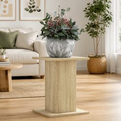 Durable Brown Engineered Wood Plant Stands 30x30x40 cm