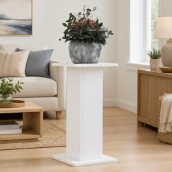 Durable Engineered Wood Plant Stands – Set of 2 White