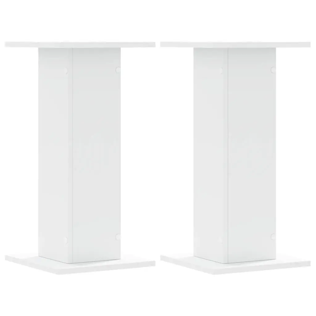 Flower Display Stand Engineered Wood White 30x30x60 cm Set of 2